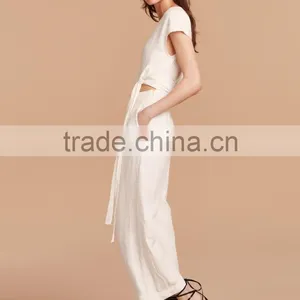 Women Jumpsuit Manufactuer Hot Sale Women Sexy Design Self-tie Straps Jumpsuits thumbnail-3