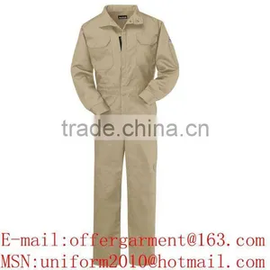 Construction Workwers' Beige Flame-resistant Coverall Workwear SL0405 thumbnail-1