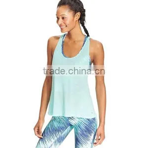 Wholesale Bodybuilding Burnout Active Open Side Bra Sport Tank Tops for Women thumbnail-1