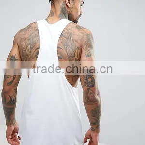 High Quality New Design Summer Cooling Custom White Color Gym Wear Comfortable Cotton Spandex Casual Men's Sport Vest thumbnail-2