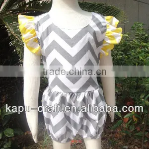 Hot Sales Chevron Cotton Romper, Zig Zag Romper for Little Baby thumbnail-2