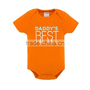 Promotional Factory Baby Clothes Summer 100%Cotton Short Sleeves With Prints Newborn Infant Baby Bodysuits Rompers thumbnail-2