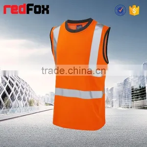 160gsm Net Reflective Safety T-shirt for Worker Subway Safety Red T-shirts Polo Class2 Safety T-shirt thumbnail-3