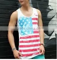New Design for Men's Tank Top for Summer ,custom Logo Printed, 100% Cotton thumbnail-2