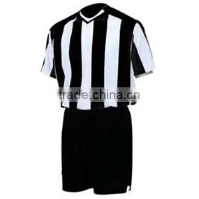 Black and White With Lines Design Color Soccer Suit thumbnail-1