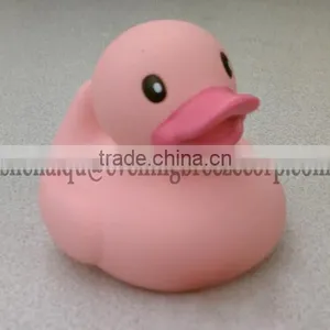 Wholesale 9cm Infantino Bath Duck Toy , Floating Pink Rubber Duck, Promotional Pink Duck thumbnail-1