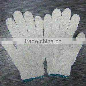 Working Gloves Bleach White Color 7 Gauge Safety Cotton Gloves thumbnail-1