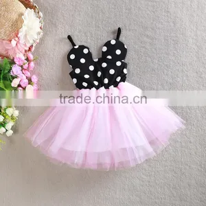 2017 Kids Birthday Party Children Dresses Girls Suspender Dress Children Frocks Designs thumbnail-2