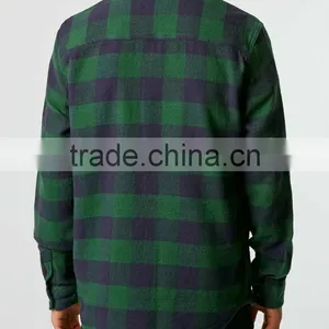Mens Flannel Plaid Shirt Casual Dress 100%cotton Shirts thumbnail-5