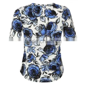 Women Thin Cotton T-shirt 2015, Floral t Shirt 2015 thumbnail-2