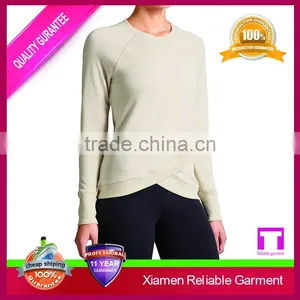 Blank Raglan Long Sleeve Wholesale Woman Gym Sport t Shirt thumbnail-4