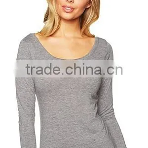 Next Level Apparel Ladies' Tri-Blend Long Sleeve Scoop Tee - Made From Polyester, Cotton and Rayon Jersey. Comes With Your Logo. thumbnail-3