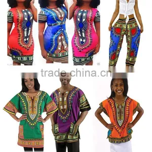 Walson Wholesale Traditional African Print Clothing Dashiki Dress and Shirt thumbnail-1