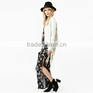 Two Pieces One Set Print Maxi Long Chiffon Dress thumbnail-4