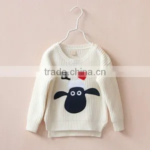2016 Fall Girls Wear Sweater Pullover Cotton Sweater Designs For Children thumbnail-3