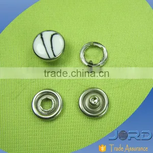 Best Selling Pearl Resin and Brass Combination Prong Type Snap Buttons thumbnail-1
