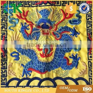Fashion Dragon and Phoenix Carving Design Fabric Embroidery Craft Garment Accessories Clothes thumbnail-3