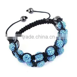 Double Line,high Quality Clay Crystal Shamballa Bracelets thumbnail-1