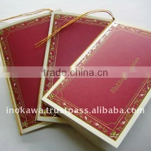Japan Wedding Invitation Card 'IN CLASSIC WINE' STOCKLOT thumbnail-1