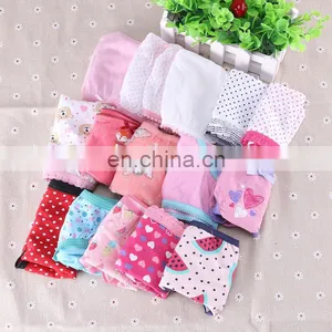 Wholesale 100 % Cotton Print Kids Underwear /Cartoon Print Girl Briefs Kids Underwear thumbnail-1