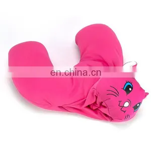 Pretty Rose Pink Kitty Cat Plush Toy 2 in 1 Reversible Soft Memory Foam Travel Support U Shape Neck Pillow thumbnail-5