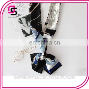The Spring and Autumn All-match Long Scarf Double Satin Scarf Small Korean Bow Tie thumbnail-6