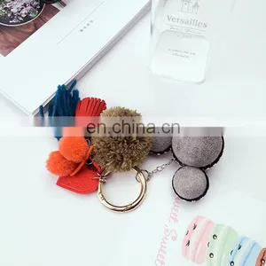 Mickey Ball Keychain Tassel Cute Creative New Bag Ornaments thumbnail-3