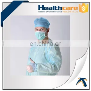 Disposable Cpe Plastic Gown Best Selling,pp/cpe/sms Surgical Drapes Gowns,Disposable CPE Gown With Thumb up thumbnail-1
