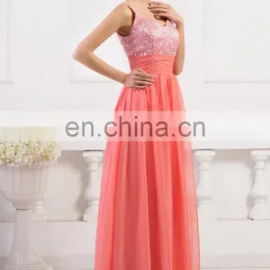 Grace Karin Sleeveless Long Chiffon Beaded Cheap Evening Dresses CL4104-3 thumbnail-2