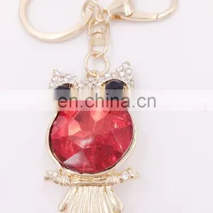 Owl Key Chains Crystal Eyes Rhinestone Key Chain Charm Purse Handbag Car Key Keyring Keychain thumbnail-4