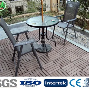 Non Slip Interlocking Outdoor Wood Plastic Composite Deck Tiles thumbnail-2