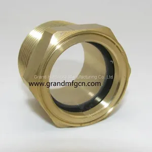 Brass Oil Level Glass Sights for Pumps NPT Pipe Thread 1 Inch thumbnail-1