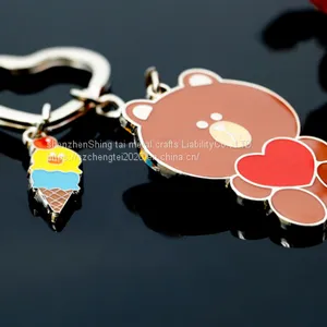 Net Red Bear Keychain Metal Keychain Factory Quick Production thumbnail-1