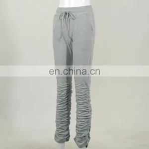 Joggers Women Stacked Leggings Streetwear Women Stacked Pants Womens Fashion Drawstring Sweatpants Woman Pants Clothes thumbnail-1