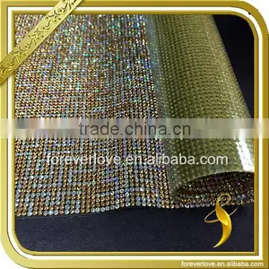 Wholesale Dmc Rhinestone Mesh ab Crystal Trimming Korean Hotfix Rhinestones Banding FRM-213 thumbnail-1