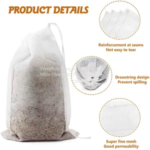 Not Dirty Cold Brewed Coffee Filter, Cold Brew One-time Cold Brewed Coffee Filter Bag - 120 Package, With Rope, Mesh Bag Cold Brew, Apply Ice Coffee Machine thumbnail-2