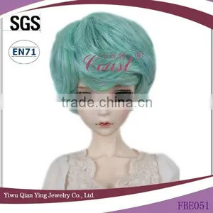 Light Blue Curly Synthetic Bjd Doll Short Hair Wigs thumbnail-1