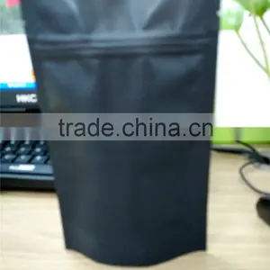 Matte Black Metalized Resealable Stand up Pouch With Zip Lock thumbnail-2