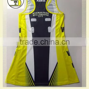 Sports Garmentmade,custom Sublimation Printing Netball Jersey thumbnail-2