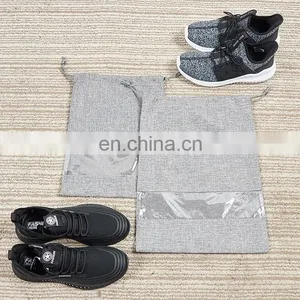 Customized Recyclable Non Woven Drawstring Shoe Bag Making Machine thumbnail-2