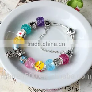 TG19 Bead Bracelet Wholesale Bracelet China Love Charm 2015 Popular Silver Handmade Glass Bead Bracelet thumbnail-2