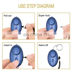 140dB Personal Alarm Keychain Camera Finder SOS Emergency Safety Self Defens Alarm Keychain for Women Elderly Personal Safety thumbnail-2