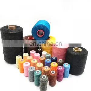260M Flat Braided Wax Threads Customized Accepted Waxed Sewing Thread White Skeins thumbnail-1