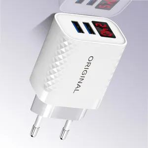 Good Quality LED Fast Charger 2 Port Quick Charger 2.1a Usb Charger for IPhone 11 12 13 thumbnail-5