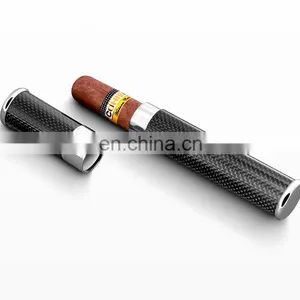 80g Antique Silver Brass Metal Embossed Flower Pattern Customized Logo Travel Cigar Tube thumbnail-4