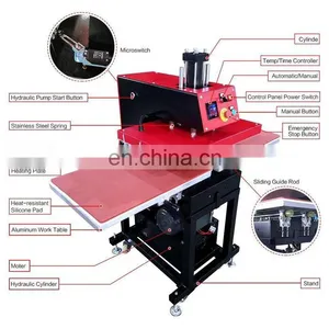 LCD Pneumatic Automatic Double Station Pneumatic Heat Press Machine (38*38cm/40*50cm/40*60cm Optional,custom-made Welcomed ) thumbnail-2