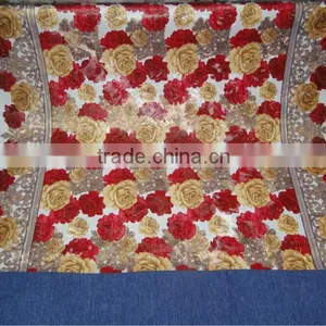 Elegant Hand Embroidery Designs Covers Pvc Edge Restaurant Table Cloth Made in China thumbnail-4