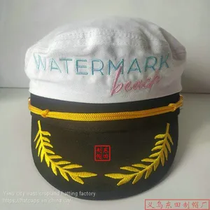Flat White Navy Hat Cross-border Trade Captain Captain Cap Beach Yacht Party Anchor Sailor Hat Hat thumbnail-3
