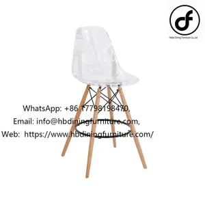 Translucent Tall Plastic Bar Chair thumbnail-1
