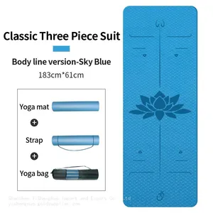 Yogamat Tpe New Balance Tpe Yoga Mat With Logo Travel Non Slip thumbnail-5